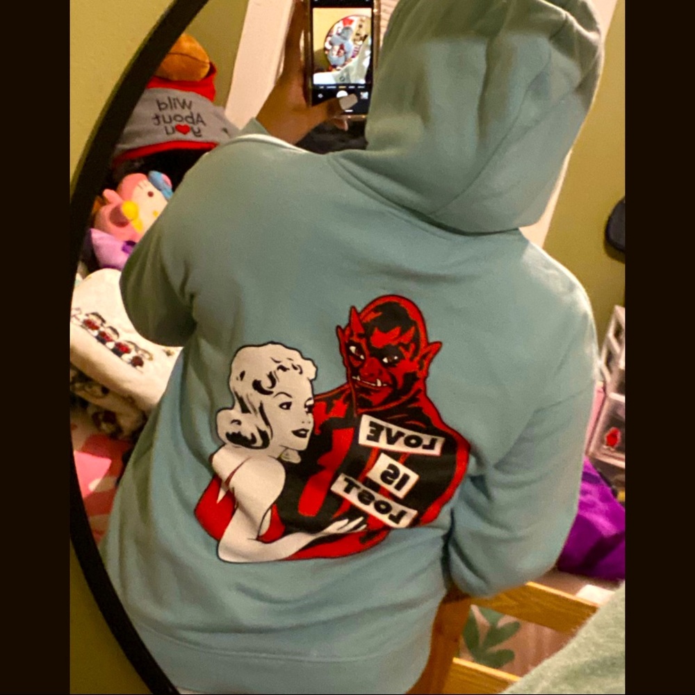 Light Blue demon hoodie